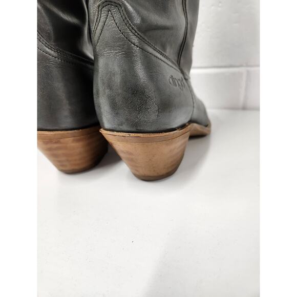 Dingo Acme Men\'s Leather Gray Western Cowboy Boots, Sz 10D, Stitched/Embroidered main image 8